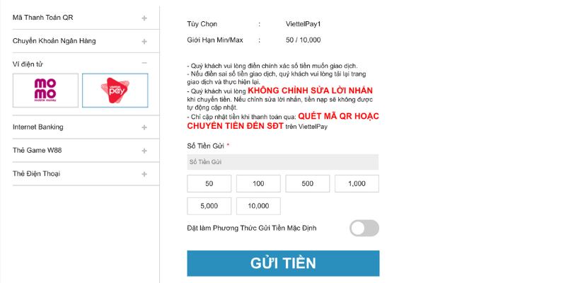 Giao dịch tức thì cùng với ví điện tử ViettelPay